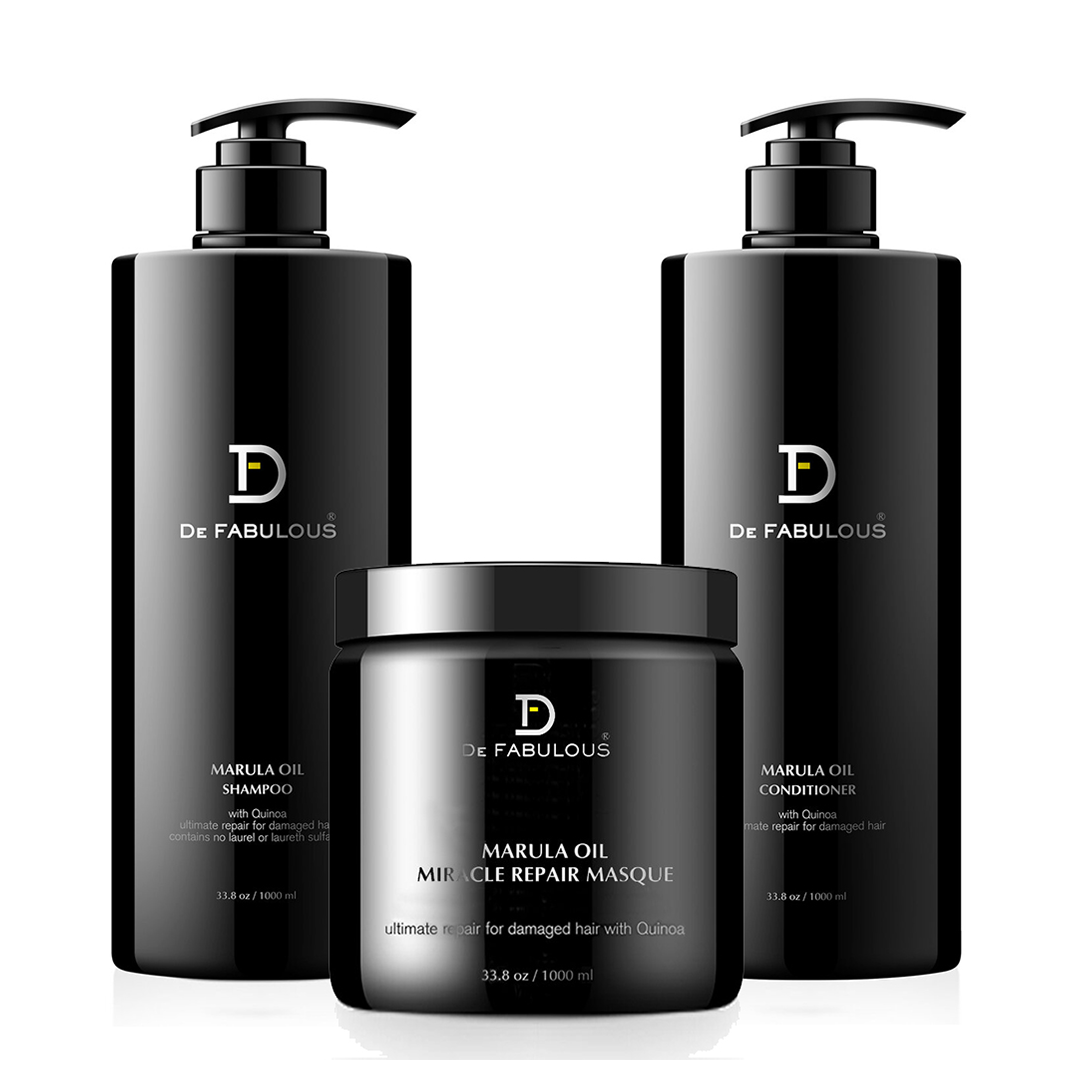 DE FABULOUS | Marula Oil Shampoo, Conditioner and Masque