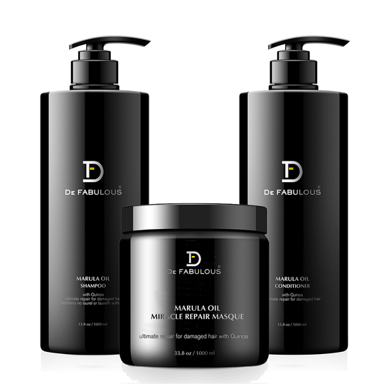 DE FABULOUS | Marula Oil Shampoo, Conditioner and Masque