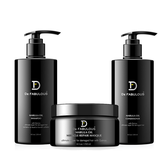 DE FABULOUS | Marula Oil Shampoo, Conditioner and Masque