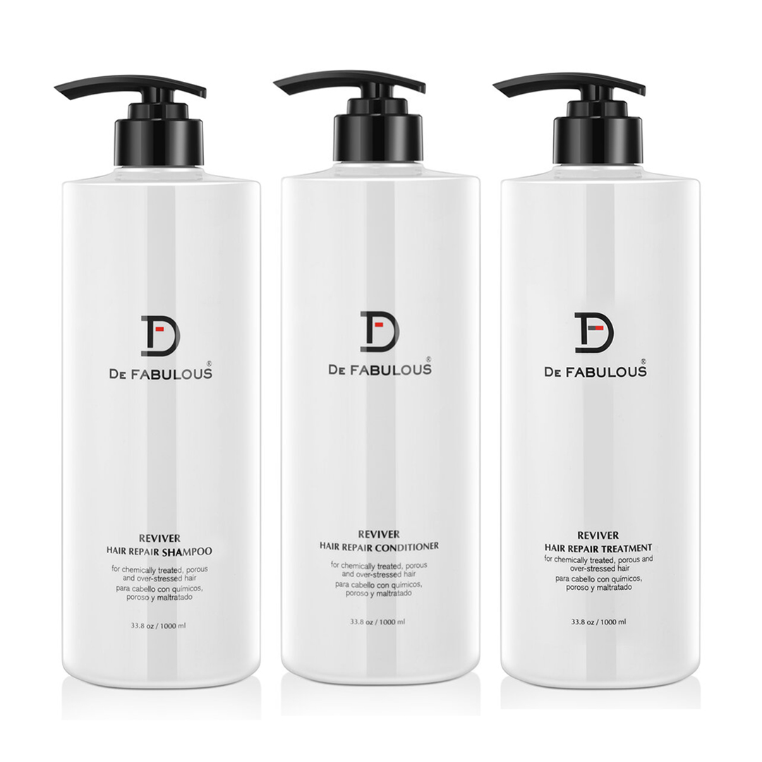 DE FABULOUS | Reviver Shampoo Conditioner and Treatment Set