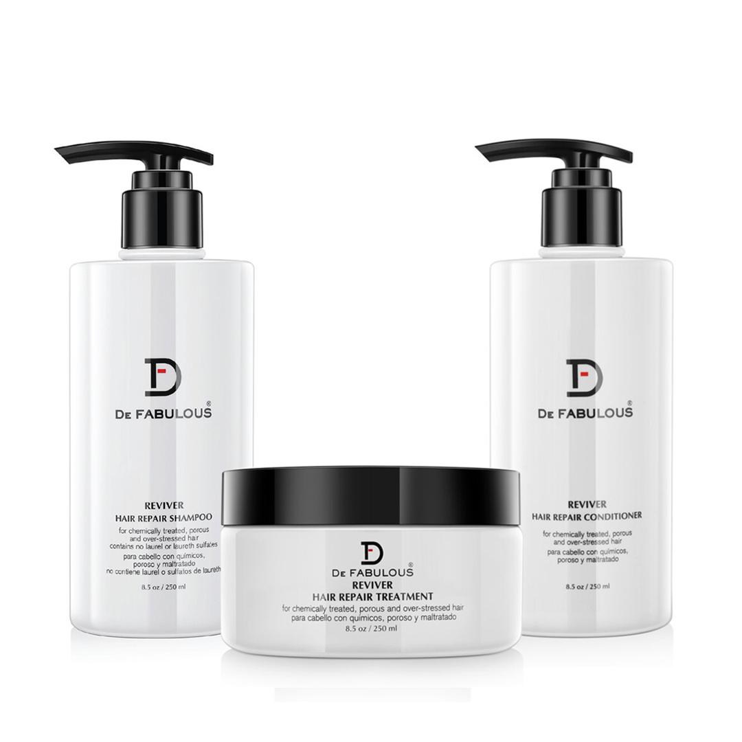 DE FABULOUS | Reviver Shampoo Conditioner and Treatment Set
