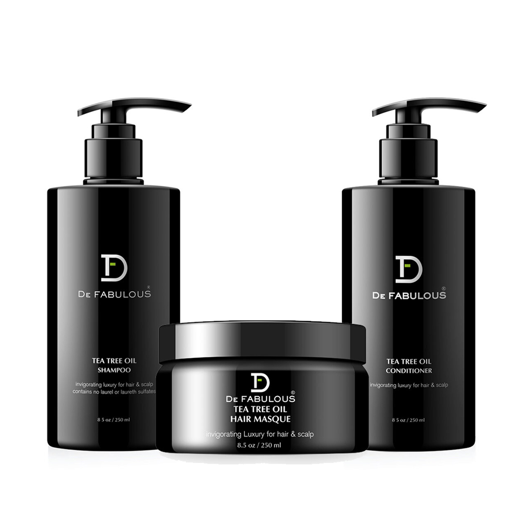 DE FABULOUS | Tea Tree Oil - Shampoo, Conditioner and Masque Set