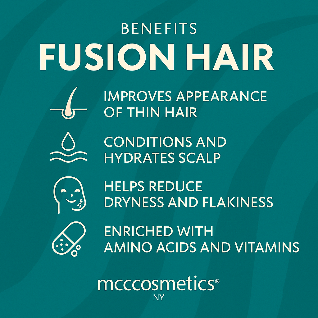 MCCOSMETICS NY - Fusion Hair | Cosmetic Scalp Solution for Stronger-Looking Hair | 5x5ml