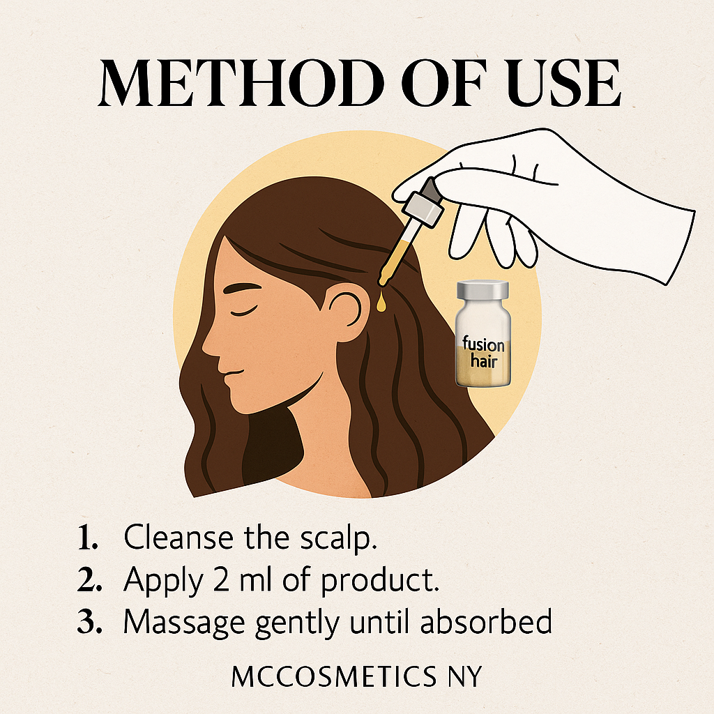MCCOSMETICS NY - Fusion Hair | Cosmetic Scalp Solution for Stronger-Looking Hair | 5x5ml