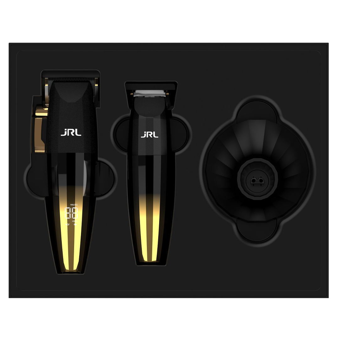JRL Professional | FreshFade 2020 Gold Collection Set – Clipper, Trimmer & Charging Dock