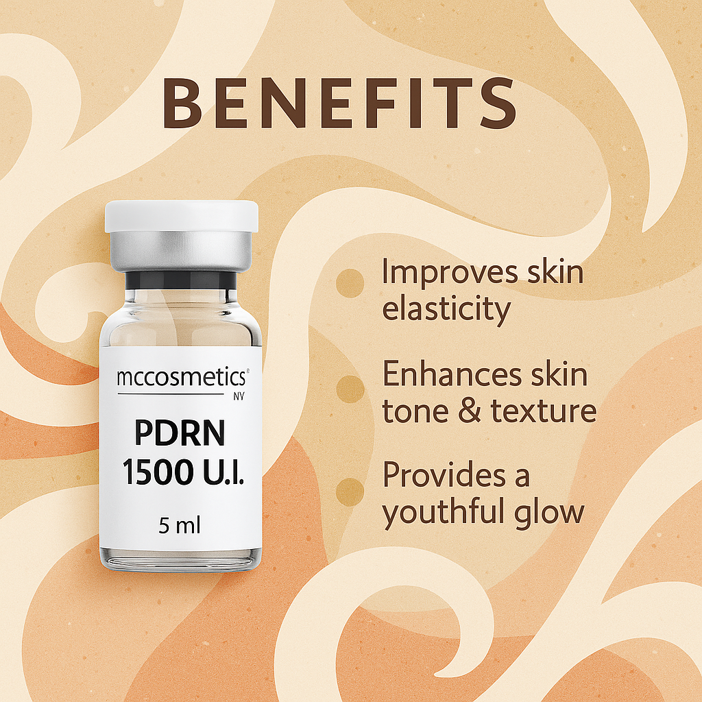 MCCOSMETICS NY - PDRN 1500 U.I | Skin Revitalizing Topical Solution for Face & Body | 5x5ml