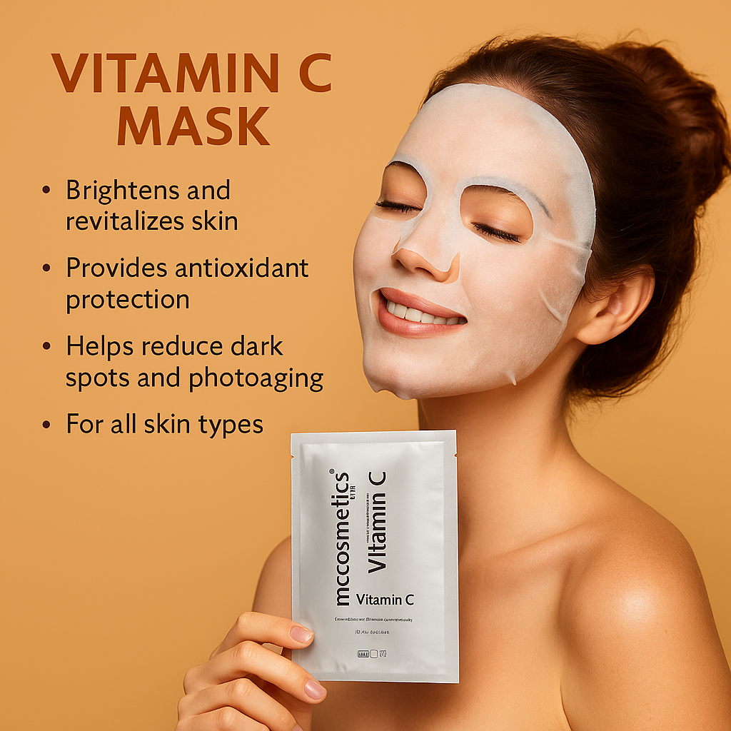 MCCosmetics NY Vitamin C Mask – Antioxidant & Revitalizing Face Mask with Ascorbic Acid and Collagen