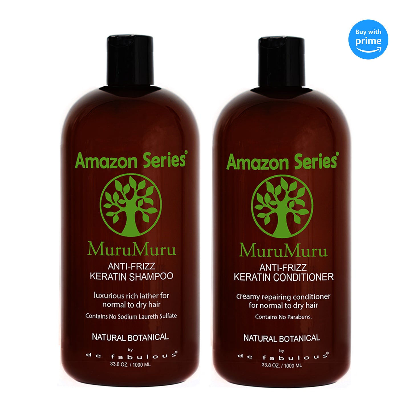 AMAZON SERIES | MuruMuru Anti-Frizz Keratin Shampoo & Conditioner Set