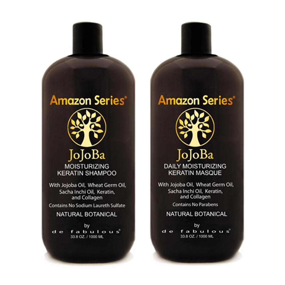 Amazon Series Jojoba Moisturizing Keratin Shampoo & Masque Set-Keeping Lusty