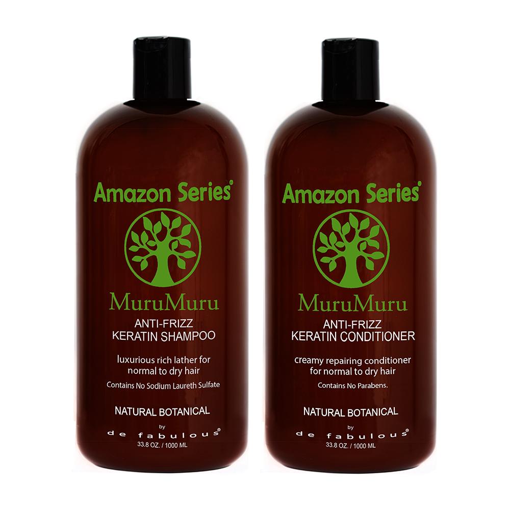 Amazon Series MuruMuru Anti-Frizz Keratin Shampoo & Conditioner Set-Keeping Lusty