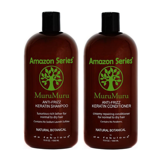 Amazon Series MuruMuru Anti-Frizz Keratin Shampoo & Conditioner Set-Keeping Lusty